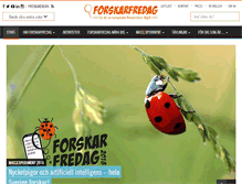 Tablet Screenshot of forskarfredag.se